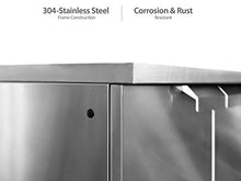 NewAge Products Classic Series 4PC Stainless Steel Modular Outdoor Kitchen Set with Cover - 24" D x 97" W x 35.5" H
