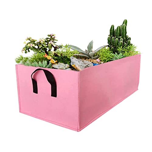 BBYYDS Felt Grow Bag Rectangle Planting Nursery Pot Outdoor Garden Flower with Handle Vegetable Containe