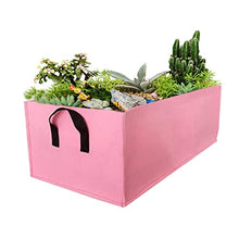 BBYYDS Felt Grow Bag Rectangle Planting Nursery Pot Outdoor Garden Flower with Handle Vegetable Containe