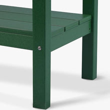 WestinTrends Malibu 55" Outdoor Patio HDPE Adirondack 2-Tier Shelf Console Table, Dark Green