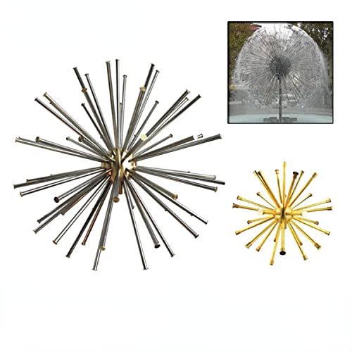 Drincoshow Fountain Nozzle Crystal Ball Brass & Stainless Steel 3" SS304