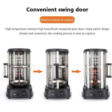 KJLYLPP Electric Rotating Vertical Rotisserie Grill,1380w Black BBQ Kitchen Doner Kebab,Chicken Gyros Fish,CookingVegetable Barbecue Cookware Machine Skewer Cooker