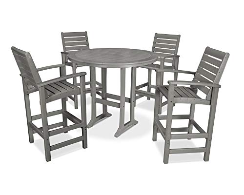 Polywood Signature Bar Set Slate Grey