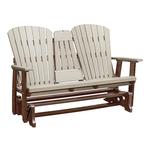 American Furniture Classics Two Person Glider Weatherwood and Tudor Brown