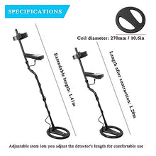 FENOKD Metal Detector, Underground Metal Detector 270mm Waterproof Search Coil High Sensitivity Metal Detecting Tool