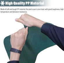Inground Swimming Pool Cover Round 8 10 12 14 15 18 21 24 28 30 32 foot, Heavy Duty Winter In Ground Pool Safety Covers Green Mesh with Anchors Hook, Springs and Tool Kit, Custom Size(32.5 foot)