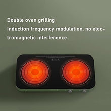 YYDS Hot Pot Household Multi-Function Barbecue Hot-Pot All-in-one Pot 7-Speed Firepower Adjustment Electric Grill Barbecue Pot Electric Grill (Color : Green)