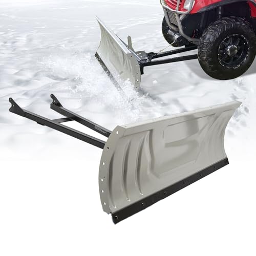 for ATV Snow Plow Adjustable 48" Steel Blade Complete Universal Kit Package, Replacement for Polaris OEM