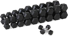WF Athletic Supply Rubber Coated Hex Dumbbell Set - 5-50LB Dumbbells Only