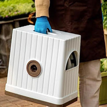 Hose Pipe Holder 30M/100FT Garden Hose Reel with Adjustable Spray Nozzle, Garden Hose Holder Box, Mini Hose Reel Garden Accessories, Lawn & Garden Watering Equipment, Home Car Washing Tools Hose Pipe