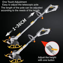 2-in-1 21V Cordless Grass Trimmer with 3 Replaceable Blades