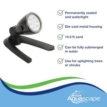 Aquascape Pond and Landscape LED 6-Watt Spotlight 6-Pack, Warm White Low Voltage Submersible Outdoor Lights for Water Features, Gardens, Trees, and Waterfalls, 84048