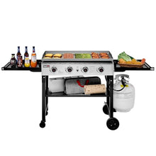 Royal Gourmet GB4001F 4-Burner Propane Griddle for Outdoor, Folding Shelves