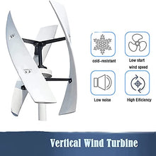 Vertical Axis Wind Turbine Generator, 3 Blades Low RPM Windmill with Controller for Home Factory Use, Efficient Wind Turbine