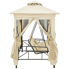 Gazebo Convertible Swing Bench Cream White