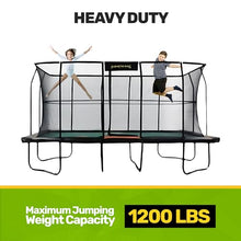JumpKing Pro-Series 10'x18' Rectangle Trampoline with Enclosure Black/Orange