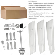 Vertical Axis Wind Turbine Kit,Vertical 3phase Wind Power Generator with Grid-Tied Controller,Light Wind Start,Low Noise & Low Vibration,Sturdy and Durable,Easy Installation 3000W-24V