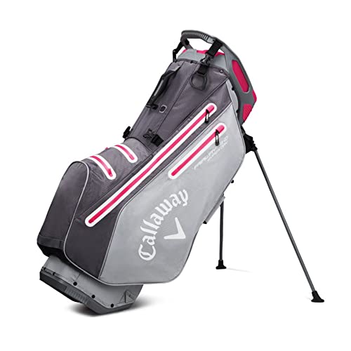 Callaway Golf Fairway 14 HD Waterproof Stand Bag (2022 Edition) Charcoal/Silver/Pink