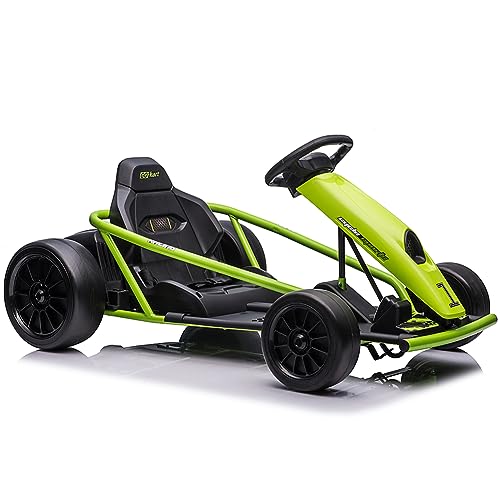 Nasitip 24V Kids Go Kart 300W Motors 9Ah Battery 8MPH Drifting Toy Green