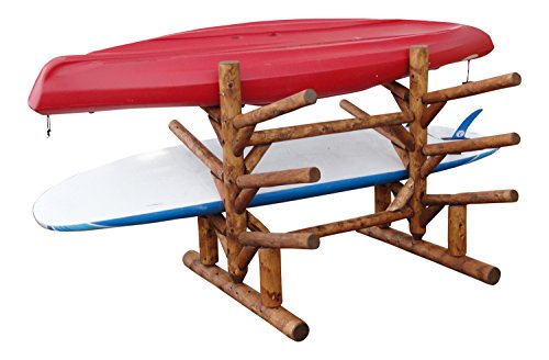 Log Kayak Rack 6 Place Paddle Board Storage Rack Canyon Brown
