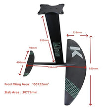 Rayleap Hydrofoil Surfing Portable Aluminum Carbon Hydrofoil Black