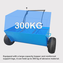 HayWHNKN Walk-Behind Push Drop Spreader 300kg Hopper Adjustable Spreading 1-6kg/m² Manure Spreader for Concrete Floor Warehouse Workshop
