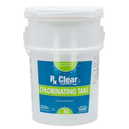 Rx Clear 3" Inch Stabilized Chlorine Tablets | 1200 Lbs (24x50 LB Buckets)