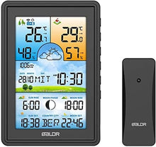 SHANBOYU Wireless Weather Station with Outdoor Sensor, 16 in 1 Weather Forecast Station, LCD Color Screen, Indoor Outdoor Hygrometer Thermometer, Temperature Humidity Monitor Gauge