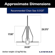Lewmar LFX Aluminum Fluke Anchor Kit 10 lbs. for Boats up to 39' Silver
