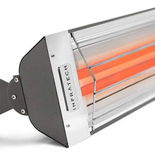 Infratech WD-6024 GR Stainless Steel Fixture Dual Element Electric Patio Heater 61.25" Long, 6000 Watt, 240 Volts, Gray Finish