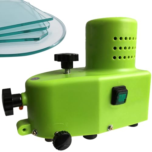 Vdniduir 800W Portable Small Glass Edger, Electric Glass Edging Machine,Straight Round Bevel Polish Machine, for Plane, Curve