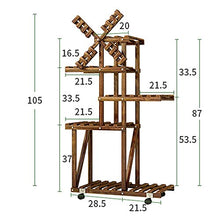 KYTGFH Flower Stand,5/6 Floors Rack Scroll Wheel Easy to Move Balcony Garden Wrought Iron Solid Wood Succulents Floor-Standing Plant Flower Pot Stand,Brown,2 Specifications,Brown,50cmX87cmX25cmA
