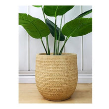 WOAITIANTIAN Flower Pots Vintage and Nostalgic Large Caliber Flowerpot, Green Plant Pot, Floor Decoration Flower Utensil(Beige)