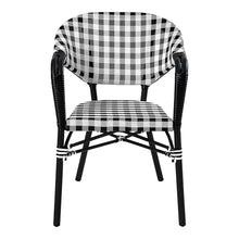 Furniture of America Tidez French Aluminum Patio Arm Chair in Black (Set of 4)