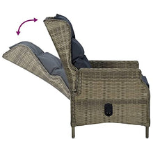 AJSEOYBS Outdoor Patio Set,Outdoor Garden Furniture,7 Piece Patio Dining Set Brown Poly Rattan,for Deck, Patio, Garden, Poolside, Backyard