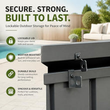 Cvqza 160 Gallon Outdoor Storage Box, Waterproof Patio Storage Bin for Cushions, Pillows, Garden Tools, Lockable, Versatile for Backyard, Garden, Poolside Use, Durable and Spacious