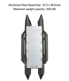AQUOS Inflatable Pontoon Boat with Trolling Motor and Foot Control