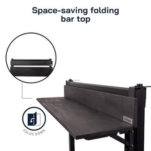 Views 3Ft Folding Balcony Bar Table (Charcoal) - Durable, Space-Saving, Easy Assembly | Weatherproofed Acacia Wood with Adjustable Steel Brackets for Patio, Terrace, Deck, Porch, Backyard