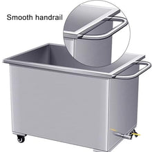 Stainless Steel Water Tank with Wheels – 201 or 304 Grade, with or Without Lid, Square Pressurized Storage Reservoir for Well Pump, Garden, Kitchen