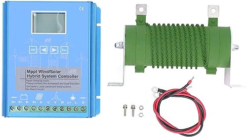 CHRISK Battery Energy Controller 8000W Wind Turbine Generator Hybrid Wind Solar Controller Booster MPPT LCD Screen,48v