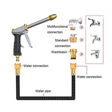 Garden Hose Nozzle Garden Water Spray Lawn Sprinkler Watering Water Gun Ajustable Hose Nozzles High Pressure Washer Cleaning Tools (Color : Water Gun kit)