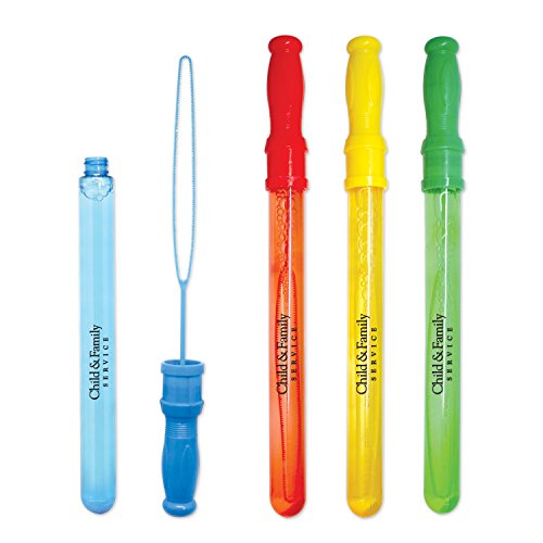 Ummah Promotions Personalized 4 Oz. Bubble Wand Assortment with Logo Assorted