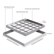 BYFSRUS Stainless Steel Recessed Manhole Cover & Frame, 5cm/8cm Height, Invisible Embedded Lid for Driveways, Patios, Paving - 80x80x5cm, Durable & Stylish