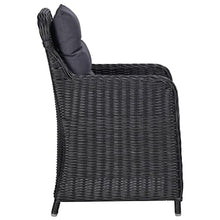 Heofavd 7 Piece Outdoor Dining Set BlackPowder-Coated Steel Frame with Acacia Wood Tabletop 78.7"x39.4" Patio Furniture Set for Garden Terrace and Balcony