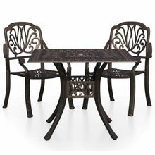 RJPLMFV 3 Piece Cast Aluminum Bistro Set Bronze