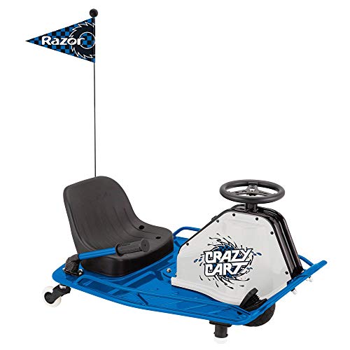 Razor High Torque Motorized Crazy Cart with Drift Bar Blue 2 Pack