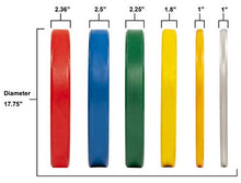 BalanceFrom Olympic Bumper Plate Weight Set Colored