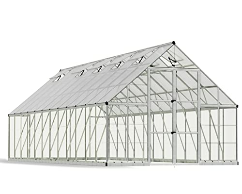 Palram - Canopia Balance 10' x 24' Polycarbonate Aluminum Greenhouse Silver
