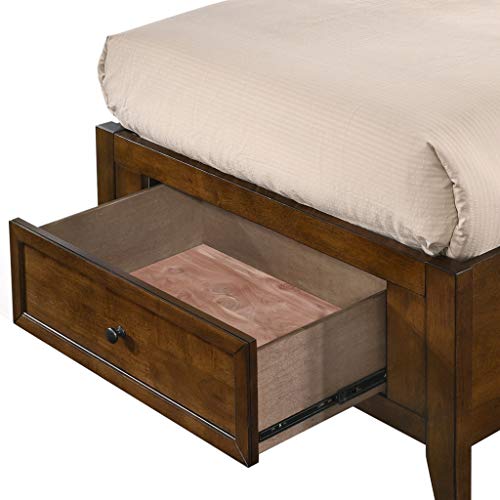 Carefree Home Furnishings San Mateo Youth Twin Storage Bedroom Set Tuscan Finish