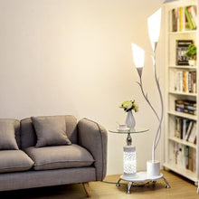 ZHONGCHENGWU Floor Lamp Floor Lamp with Table, Standing Lamps with Remote Control Dimmable LED Floor Lamp, Tall Lamp for Living Room Bedroom(Black)